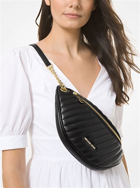 michael kors peyton large quilted belt bag|Peyton Large Quilted Belt Bag .